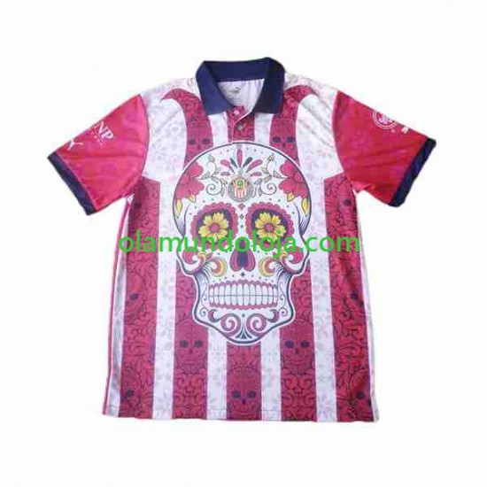 Camisola Deportivo Guadalajara Day of the Dead Homem Equipamento Segundo 2023-2024 Manga Curta